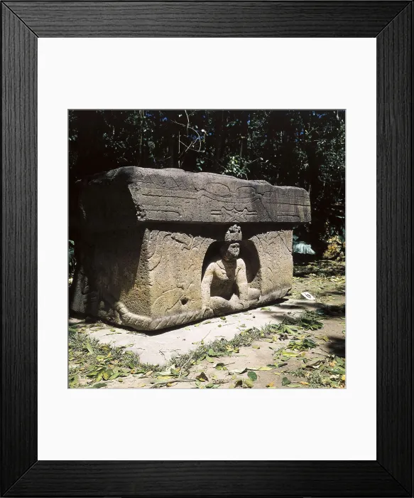 Framed Print : MEXICO. TABASCO. Villahermosa. Parque-Museo de La Venta. Great Olmec Altar. Olmec art. AISA / Everett Collection**US SALES ONLY**