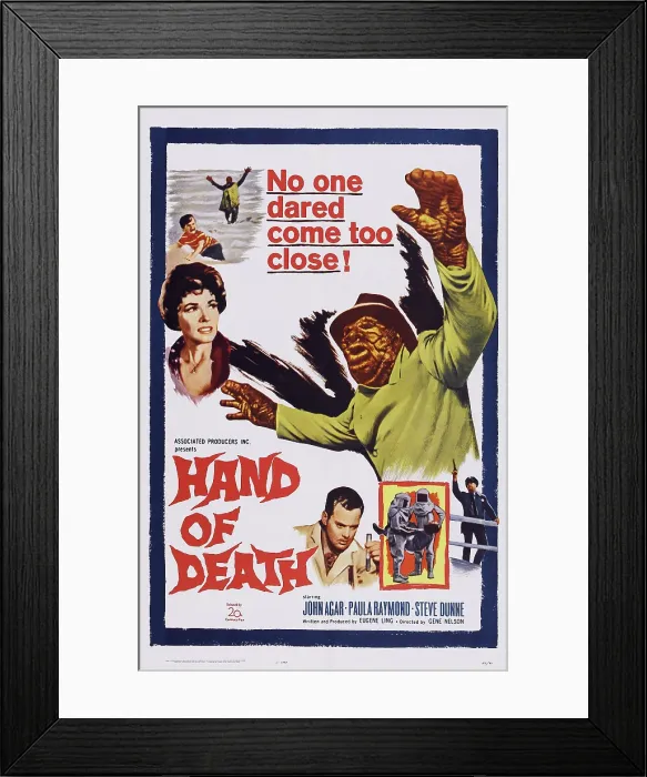 Framed Print : HAND OF DEATH, US poster art, Paula Raymond, John Agar, 1962. TM & Copyright 20th Century-Fox Film Corp. All rights reserved / courtesy Everett Collection