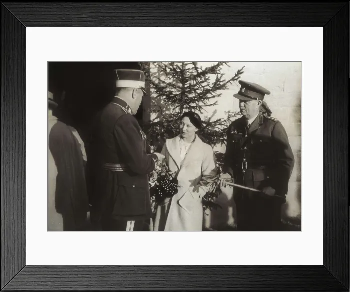 Framed Print : Spanish Civil War (1936-1939). Military Commission of the Non-Intervention Committee. SPAIN. Monistrol de Montserrat. Library of Montserrat Abbey
