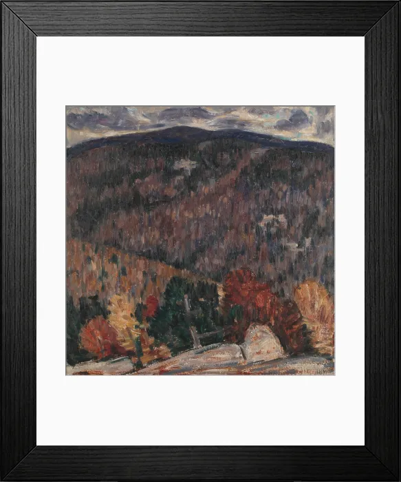 Framed Print : LANDSCAPE N0. 25, by Marsden Hartley, 1908-09, American painting, oil on cardboard
