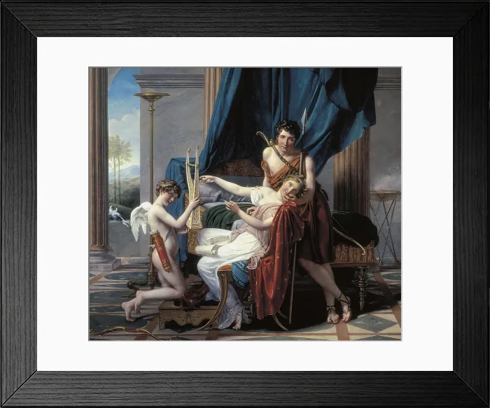 Framed Print : David, Jacques-Louis (1748-1825). Sappho and Phaon. 1809. Neoclassicism. Oil on canvas. RUSSIA. Saint Petersburg. State Hermitage Museum. AISA / Everett Collection**US SALES ONLY**