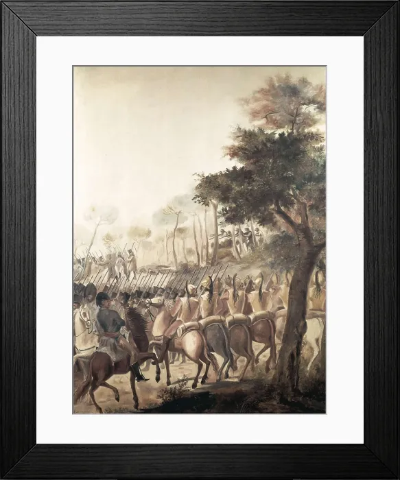 Framed Print : Spain. Peninsular War (1808-1814). Baattle of El Bruc (6th June 1808). Painting. AISA / Everett Collection**US SALES ONLY**