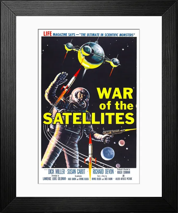Framed Print : THE WAR OF THE SATELLITES, US poster art, 1958
