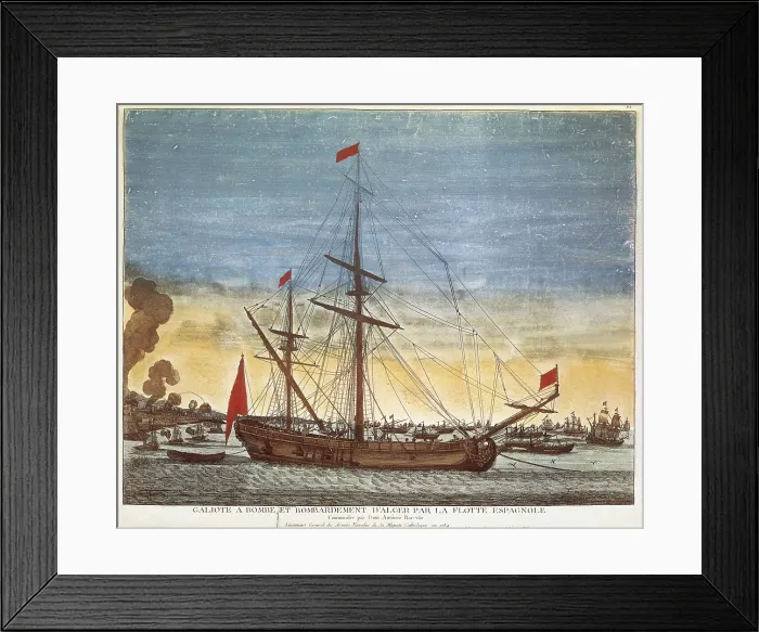 Framed Print : Bombardment of Algiers by the Spansih fleet, commanded by Antonio Barcel, Lieutenant General of the Army of His Catholic Majesty (1783-1784). Engraving. FRANCE. Paris Framed Print : Bombardment of Algiers by the Spansih fleet, commanded by Antonio Barcel, Lieutenant General of the Army of His Catholic Majesty (1783-1784). Engraving. FRANCE. Paris