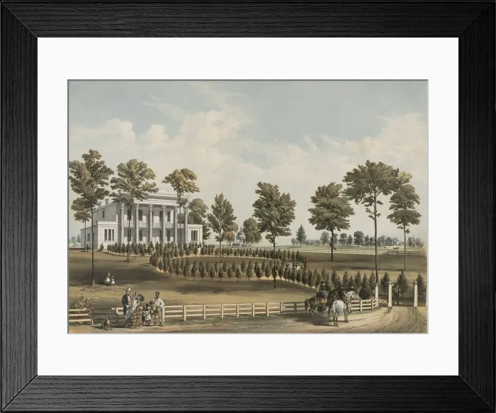 Framed Print : The Hermitage, Andrew Jackson's plantation home from 1804 to 1845 in 1856 lithograph Framed Print : The Hermitage, Andrew Jackson's plantation home from 1804 to 1845 in 1856 lithograph