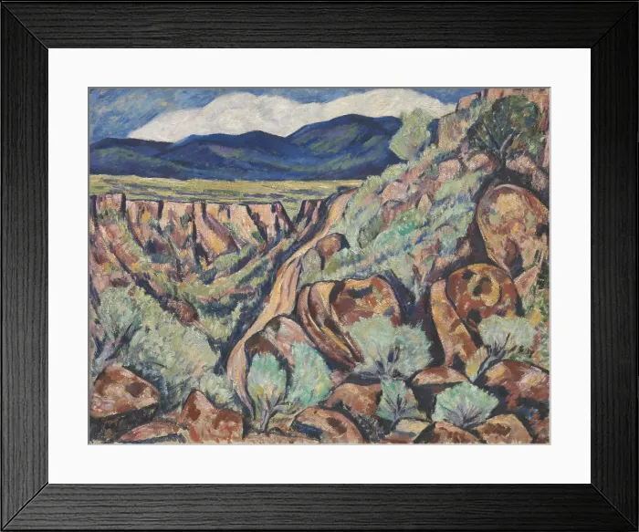 Framed Print : LANDSCAPE, NEW MEXICO, by Marsden Hartley, 1919-20, American painting, oil on canvas