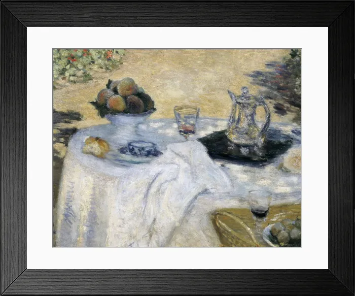 Framed Print : MONET, Claude (1840-1926). The Luncheon. 1873-1874. Central detail. Impressionism. Oil on canvas. FRANCE. Paris. Muse d'Orsay (Orsay Museum)