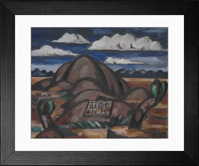 Framed Print : CEMETERY, NEW MEXICO, by Marsden Hartley, 1924, American painting, oil on canvas