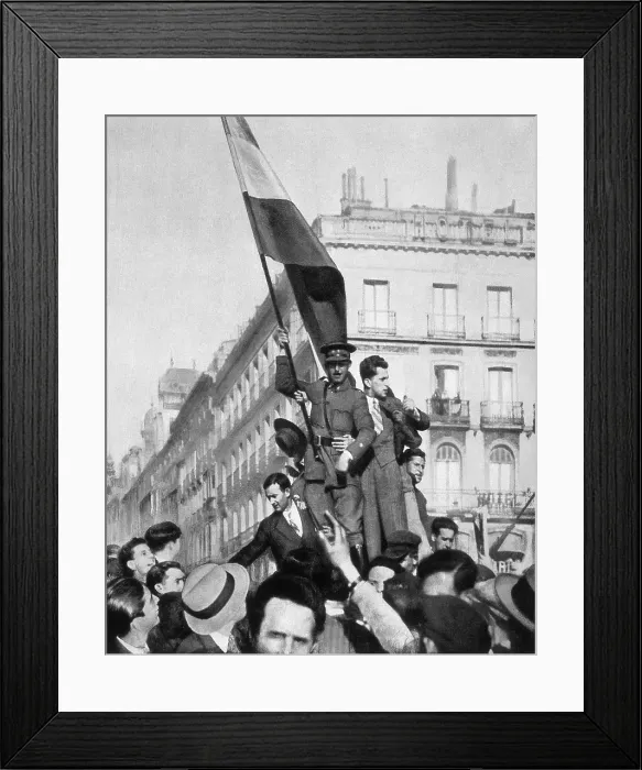 Framed Print : SPAIN. Madrid. Spain. Second Republic (1931-1936). Proclamation of the Republic in Madrid (14th April). AISA / Everett Collection**US SALES ONLY** Framed Print : SPAIN. Madrid. Spain. Second Republic (1931-1936). Proclamation of the Republic in Madrid (14th April). AISA / Everett Collection**US SALES ONLY**