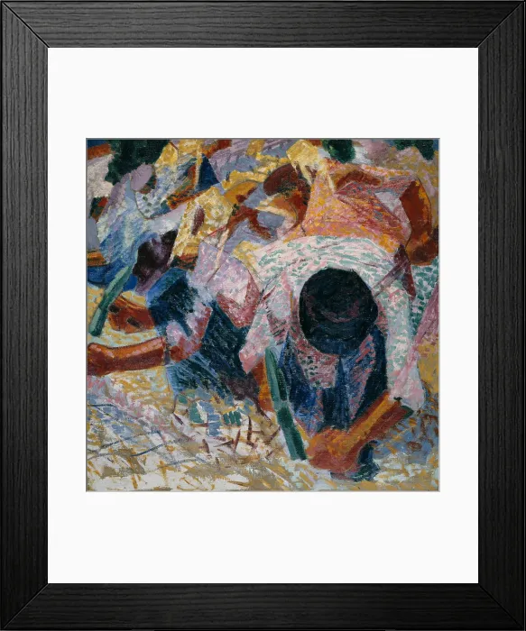 Framed Print : The Street Pavers, by Umberto Boccioni, 1914, Italian Futurist painting, oil on canvas