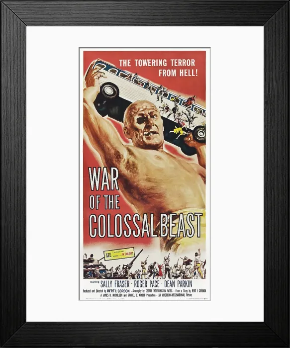 Framed Print : WAR OF THE COLOSSAL BEAST, Dean Parkin on poster art, 1958