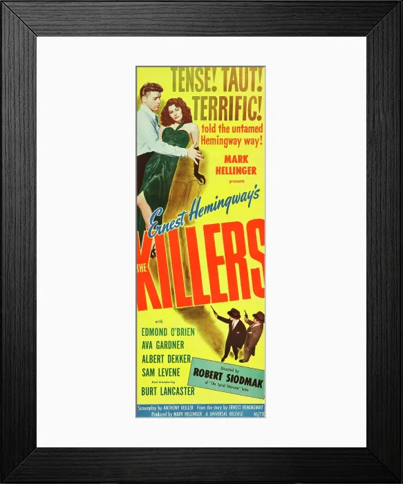 Framed Print : THE KILLERS, Edmond O'Brien, Ava Gardner, 1946