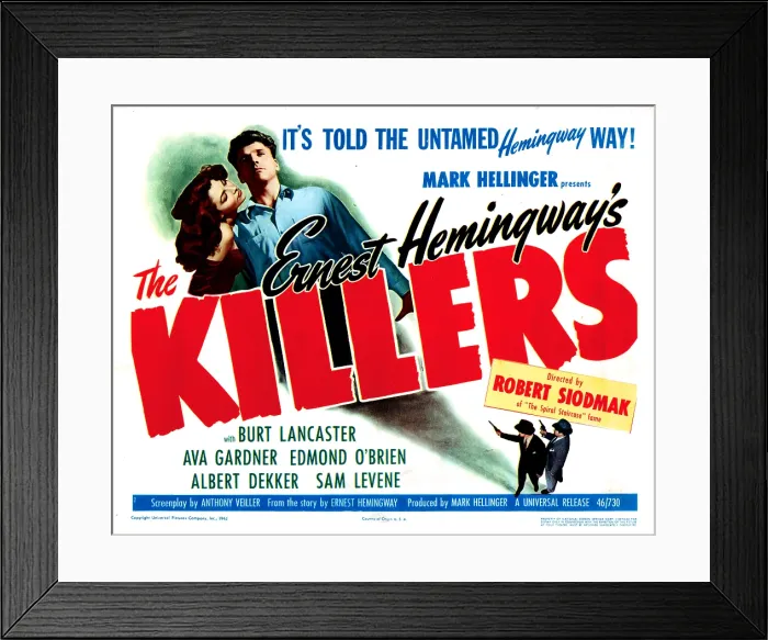 Framed Print : THE KILLERS, from left, Ava Gardner, Burt Lancaster, 1946 Framed Print : THE KILLERS, from left, Ava Gardner, Burt Lancaster, 1946