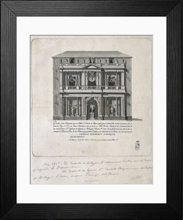Framed Print : Madrid (1805). Faad eproject for the Palace of Conde de Tepa. Etching. SPAIN. Madrid. National Library. AISA / Everett Collection**US SALES ONLY**