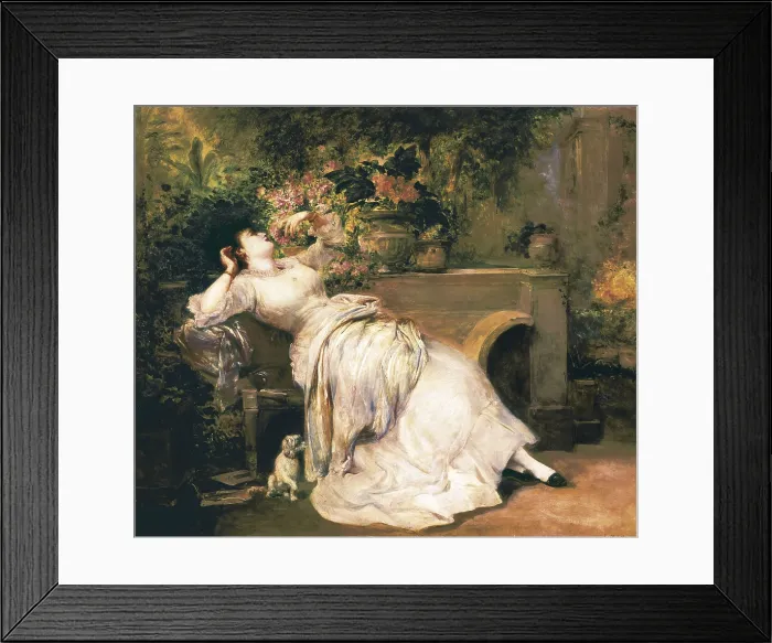 Framed Print : MARTI i ALSINA, Ramon (1826-1894). Woman in the Garden. 2nd half 19th c. Oil on canvas. Private Collection. AISA / Everett Collection**US SALES ONLY** Framed Print : MARTI i ALSINA, Ramon (1826-1894). Woman in the Garden. 2nd half 19th c. Oil on canvas. Private Collection. AISA / Everett Collection**US SALES ONLY**