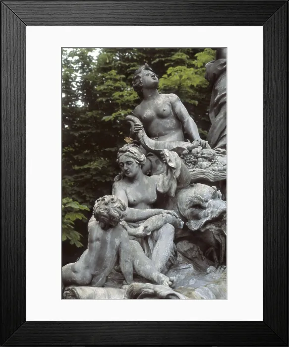 Framed Print : FRANCE. LORRAINE. MEURTHE-ET-MOSELLE. Nancy. Place Stanislas, named after the Polish king Stanislaw Leszczynski. Baroque fountain (18th c.) with sculptures by Barthlemy Guibal