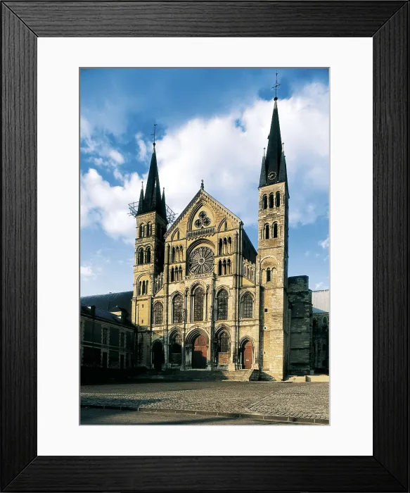 Framed Print : FRANCE. CHAMPAGNE-ARDENNE. MARNE. Reims. Basilica of Saint-Remi. Basilica of Saint-Remi (ss.XI-XII). Gothic art. Architecture. AISA / Everett Collection**US SALES ONLY**