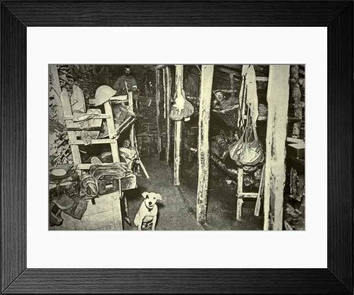 Framed Print : World War 1: Battle of Verdun. One of the subsurface chambers in fortified Verdun was used as a hospital