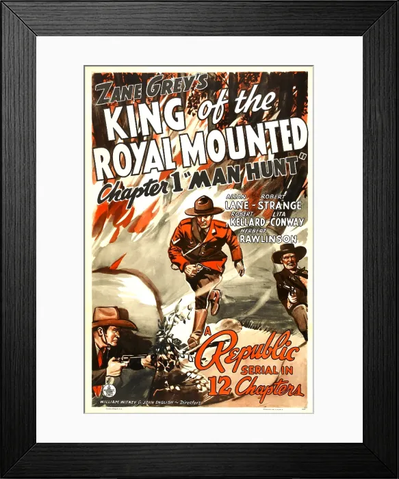 Framed Print : KING OF THE ROYAL MOUNTED, Chapter 1: Man Hunt, 1936, TM and Copyright 20th Century Fox Film Corp. All rights reserved. / courtesy Everett Collection