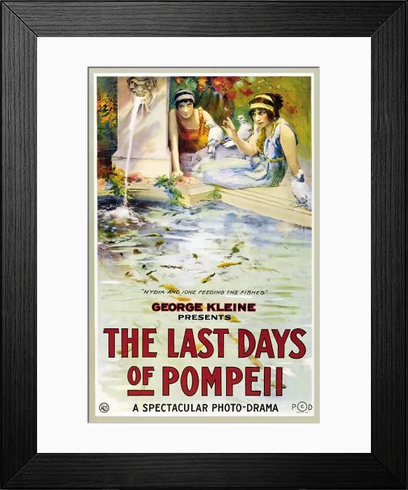 Framed Print : THE LAST DAYS OF POMPEII, (aka GLI ULTIMI GIORNI DI POMPEII), poster art, 1913