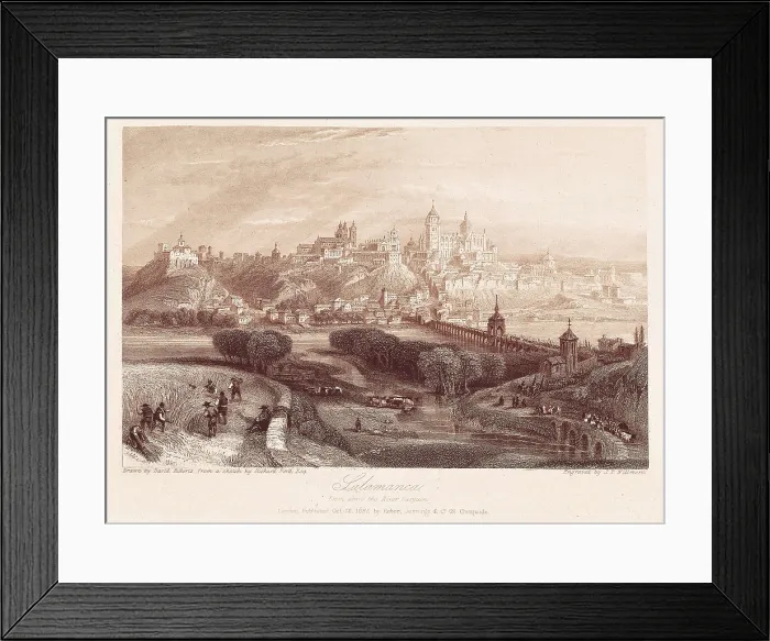 Framed Print : View of Salamanca by David Roberts (1837). Litography. SPAIN. Madrid. Municipal Museum. AISA / Everett Collection**US SALES ONLY**