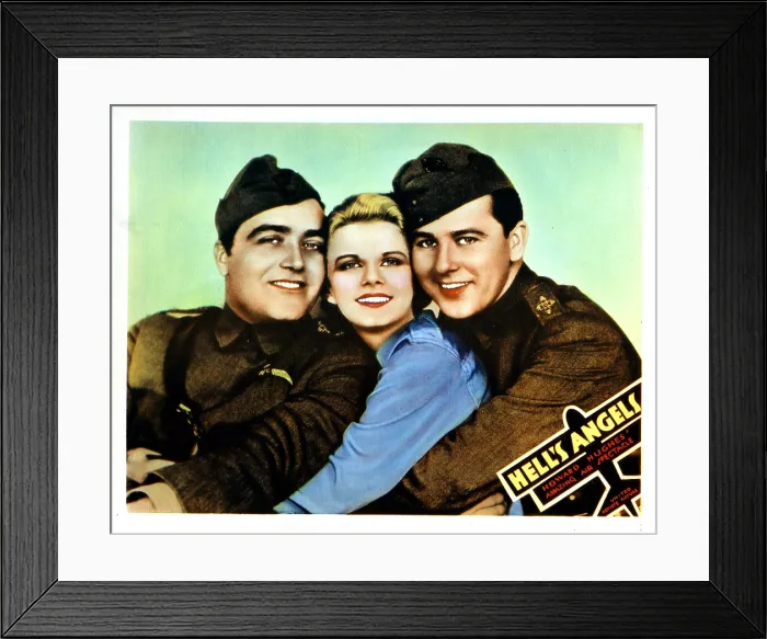 Framed Print : HELL'S ANGELS, from left, James Hall, Jean Harlow, Ben Lyon, 1930 Framed Print : HELL'S ANGELS, from left, James Hall, Jean Harlow, Ben Lyon, 1930