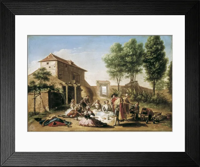 Framed Print : BAYEU Y SUBIAS, Francisco (1734-1795). Lunch on the Field. 2nd half 16th c.II. Neoclassicism. Oil on canvas. SPAIN. Madrid. Prado Museum. AISA / Everett Collection**US SALES ONLY**