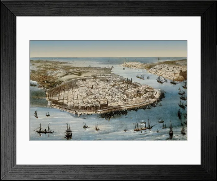 Framed Print : Havana (19th c.). Litography. Private Collection. AISA / Everett Collection**US SALES ONLY** Framed Print : Havana (19th c.). Litography. Private Collection. AISA / Everett Collection**US SALES ONLY**
