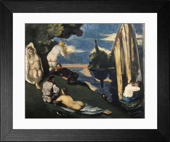 Framed Print : CEZANNE, Paul (1839-1906). Pastoral, or Idyll. 1870. Impressionism. Oil on canvas. FRANCE. Paris. Muse d'Orsay (Orsay Museum). AISA / Everett Collection**US SALES ONLY**