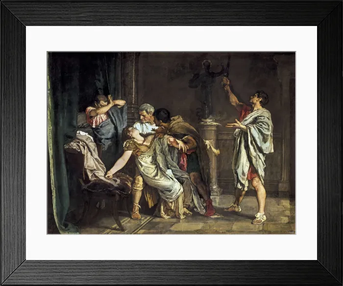 Framed Print : ROSALES, Eduardo (1836-1873). Death of Lucretia. 1871. Oil on canvas. SPAIN. Madrid. Prado Museum. AISA / Everett Collection**US SALES ONLY**