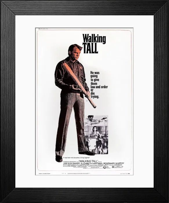 Framed Print : WALKING TALL, US poster art, Joe Don Baker, 1973