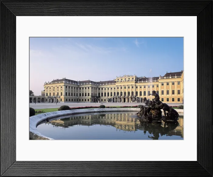 Framed Print : FISCHER VON ERLACH, Johann Bernhard (1656-1723). Schnbrunn Palace. AUSTRIA. VIENNA. Vienna. Schnbrunn Palace. Fountain. Baroque art. AISA / Everett Collection**US SALES ONLY**