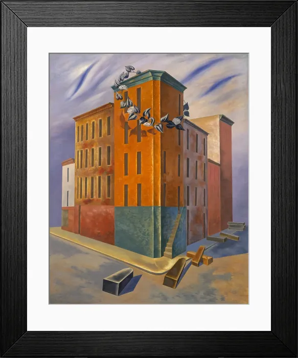 Framed Print : ONE THIRD OF A NATION, by O. Louis Guglielmi, 1939, American painting, oil and tempera on wood Framed Print : ONE THIRD OF A NATION, by O. Louis Guglielmi, 1939, American painting, oil and tempera on wood