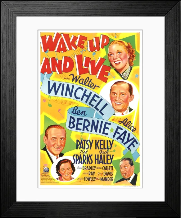 Framed Print : WAKE UP AND LIVE, left from top: Ben Bernie, Patsy Kelly, right from top: Alice Faye, Walter Winchell, Ned Sparks, 1937, TM and Copyright 20th Century Fox Film Corp Framed Print : WAKE UP AND LIVE, left from top: Ben Bernie, Patsy Kelly, right from top: Alice Faye, Walter Winchell, Ned Sparks, 1937, TM and Copyright 20th Century Fox Film Corp