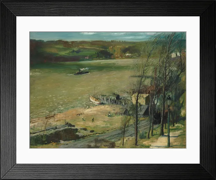 Framed Print : UP THE HUDSON, by George Bellows, 1908, American painting, oil on canvas