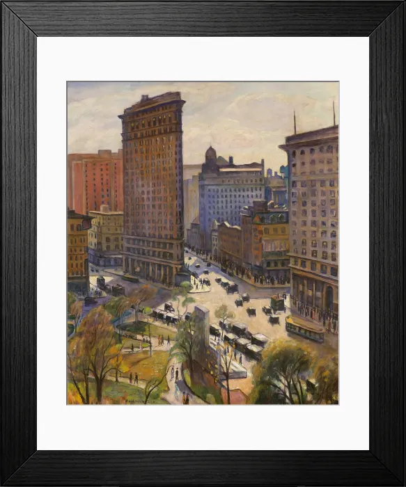 Framed Print : THE FLATIRON BUILDING, by Samuel Halpert, 1919, American painting, oil on canvas