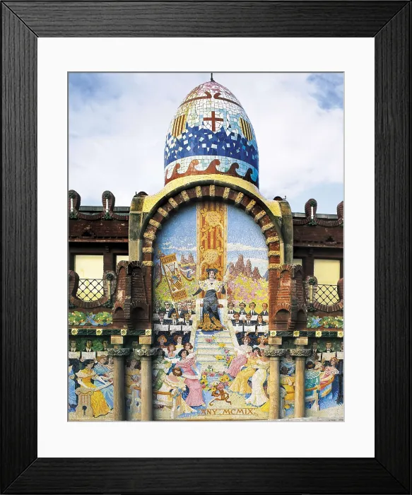 Framed Print : AISA / Everett Collection BRU I SALELLES, Llus (1868-1952). Can Catalana (Catalan Song). 1905-1908. SPAIN. Barcelona. Palace of Catalan Music