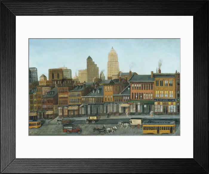 Framed Print : FROM MY STUDIO WINDOW, by John Kane, 1932, American painting, oil on canvas Framed Print : FROM MY STUDIO WINDOW, by John Kane, 1932, American painting, oil on canvas