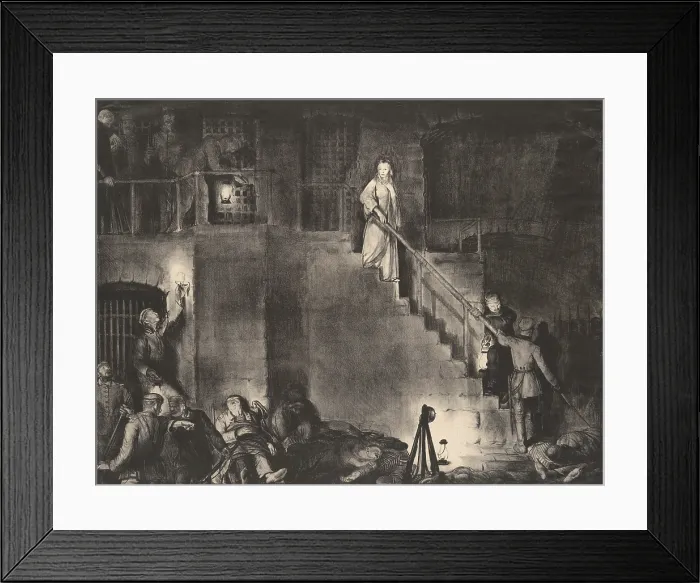 Framed Print : MURDER OF EDITH CAVELL, by George Bellows, 1918, American print, lithograph Framed Print : MURDER OF EDITH CAVELL, by George Bellows, 1918, American print, lithograph