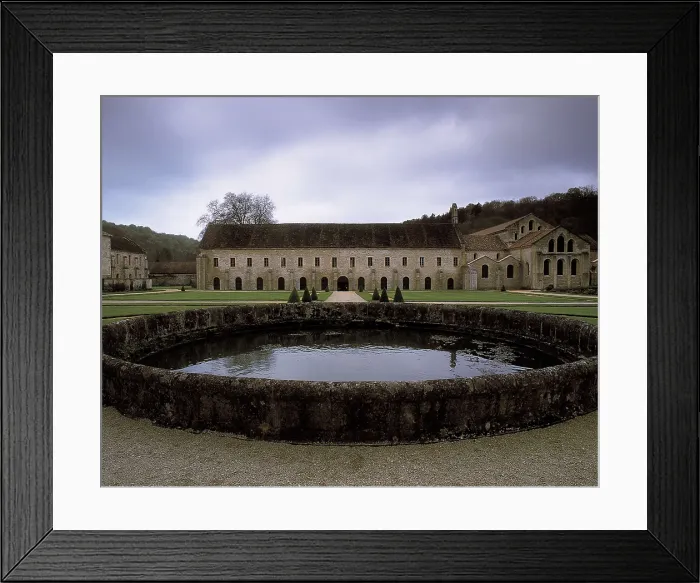 Framed Print : Abbey of Fontenay. FRANCE. BURGUNDY. CTE-D'OR. Marmagne. Cistercian abbey of Fontenay (1119). Cistercian art. AISA / Everett Collection**US SALES ONLY**