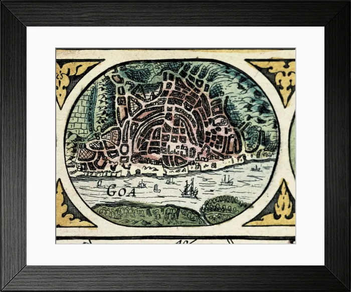 Framed Print : BLAEU, Willem Janszoon (1571-1638); BLAEU, Jan (1596-1673). Le Theatre du Monde (The World Theatre). 1645. Detail of the world map with the legend of America. Etching. SPAIN