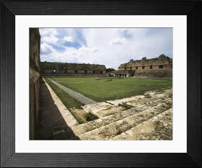 Framed Print : Nunnery Quadrangle. MEXICO. YUCATN. Uxmal. Palace complex formed by four buildings. Gate and courtyard. Puuc style. Maya art. AISA / Everett Collection**US SALES ONLY**