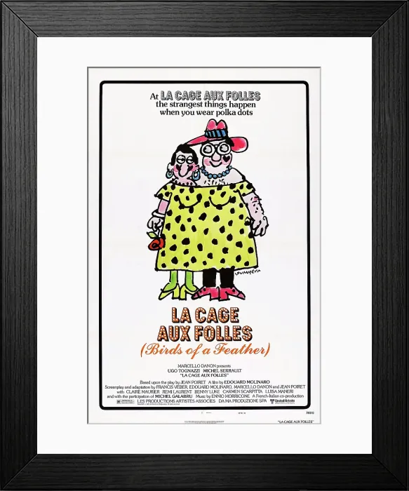 Framed Print : LA CAGE AUX FOLLES, US poster art, 1978 Framed Print : LA CAGE AUX FOLLES, US poster art, 1978