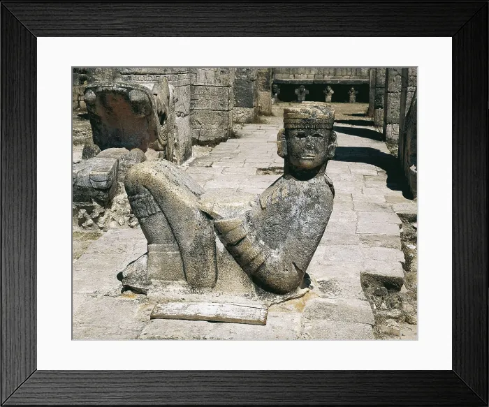 Framed Print : Chac-Mool. ca. 12th c. MEXICO. YUCATN. Chichn Itz. Figure located in the Temple of the Warriors. Maya art. AISA / Everett Collection**US SALES ONLY**