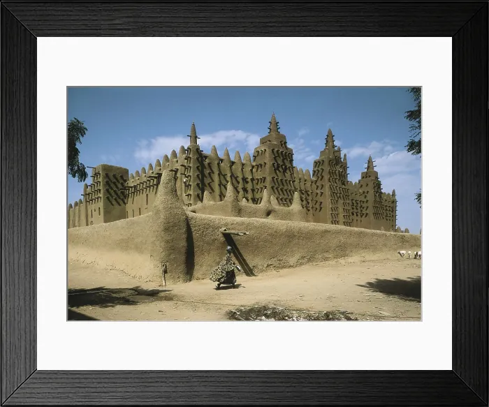 Framed Print : Grat Mosque of Djenn. s.XIV. MALI. MOPTI. Djenn. Shongai art. Rebuilt at the beggining of 20th c. African art. AISA / Everett Collection**US SALES ONLY**