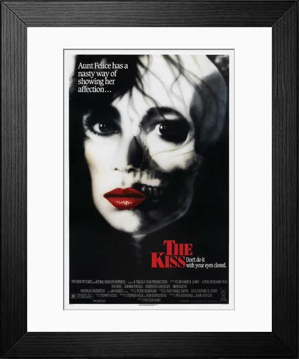 Framed Print : THE KISS, US poster art, Joanna Pacula, 1988, TriStar Pictures / courtesy Everett Collection