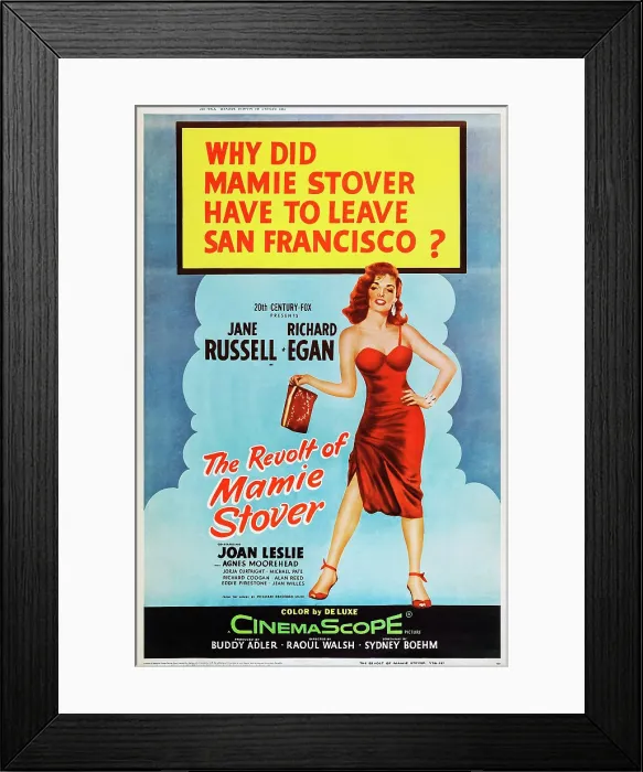 Framed Print : THE REVOLT OF MAMIE STOVER, US poster art, Jane Russell, 1956. TM and Copyright 20th Century-Fox Film Corp. All Rights Reserved / courtesy Everett Collection
