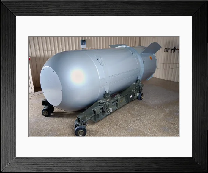 Framed Print : Thermonuclear bomb in the U.S. Arsenal in 2011. The Mk / B53 was a high-yield bunker buster thermonuclear weapon developed in the 1960s, by the United States during the Cold War Framed Print : Thermonuclear bomb in the U.S. Arsenal in 2011. The Mk / B53 was a high-yield bunker buster thermonuclear weapon developed in the 1960s, by the United States during the Cold War