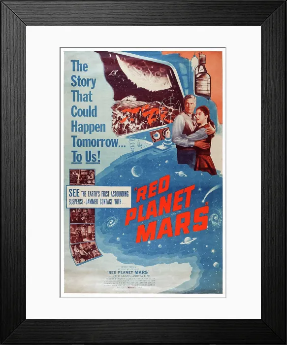Framed Print : RED PLANET MARS, US poster art, top from left: Peter Graves, Andrea King, 1952