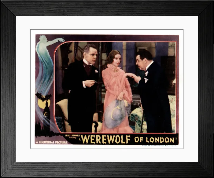 Framed Print : WEREWOLF OF LONDON, from left, Henry Hull, Valerie Hobson, Warner Oland, 1935